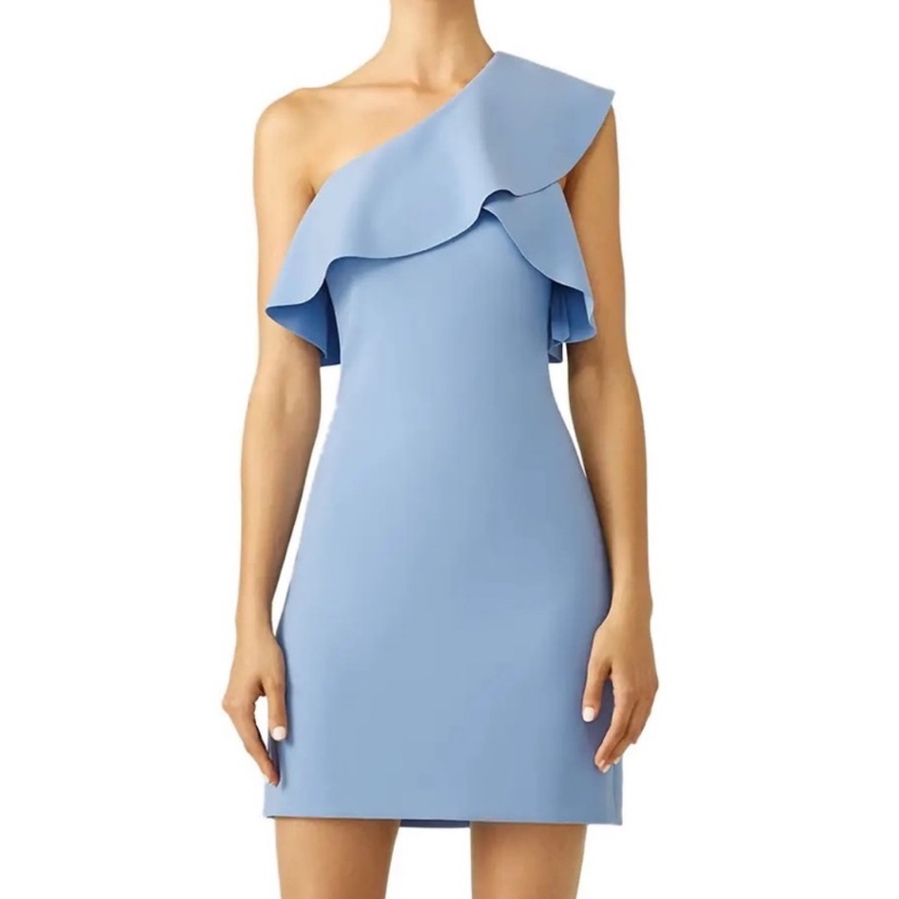 Elizabeth and James One Shoulder Ruffle Dress